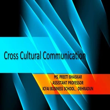 Cross cultural communication