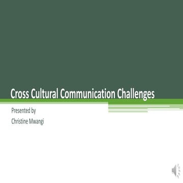 Cross cultural communication challenges