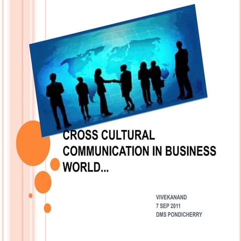 Cross cultural communication in business world