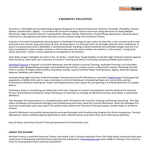 CROSSFIT TRAINING | PDF