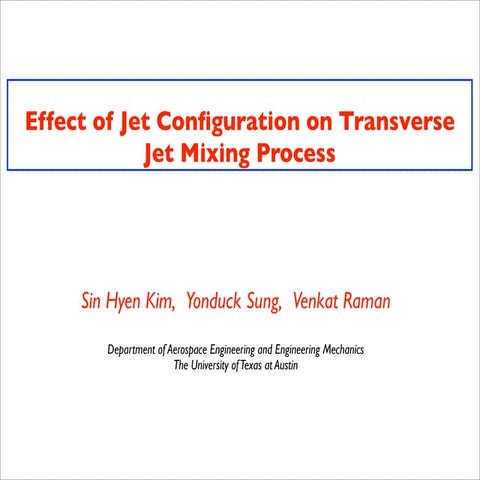 Jet in crossflow mixing