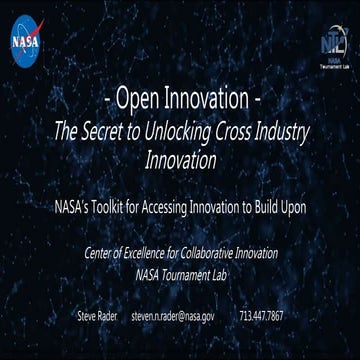 Open Innovation: The Secret to Unlocking Cross Industry Innovation - Steve Ra...