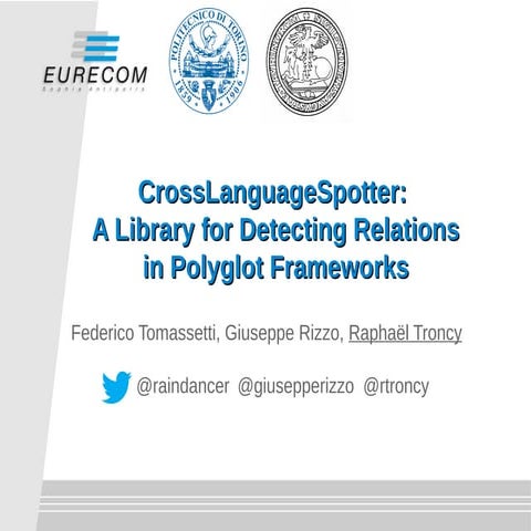 CrossLanguageSpotter: A Library for Detecting Relations in Polyglot Frameworks