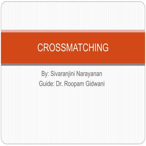 Crossmatching