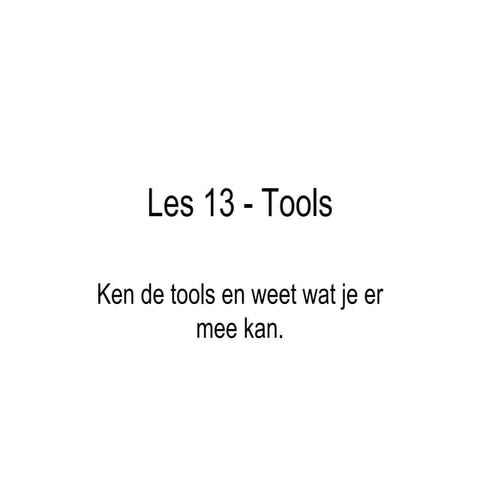 Crossmedia 13 Les Tools 2010