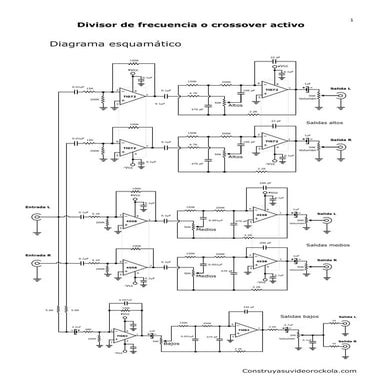 Crossover ativo 3vias com ci-4558