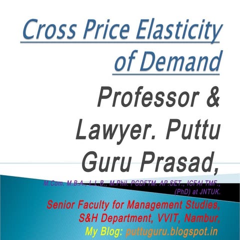Cross price elasticity gp