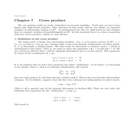 Cross product | PDF