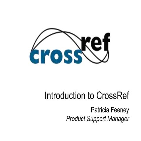 Introduction to CrossRef Webinar