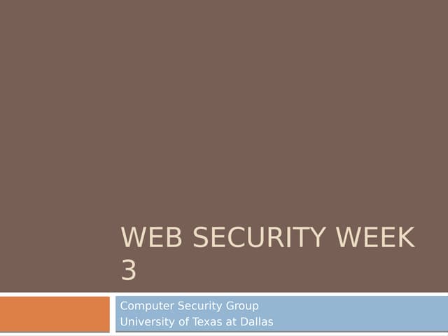 Cross Site Attacks