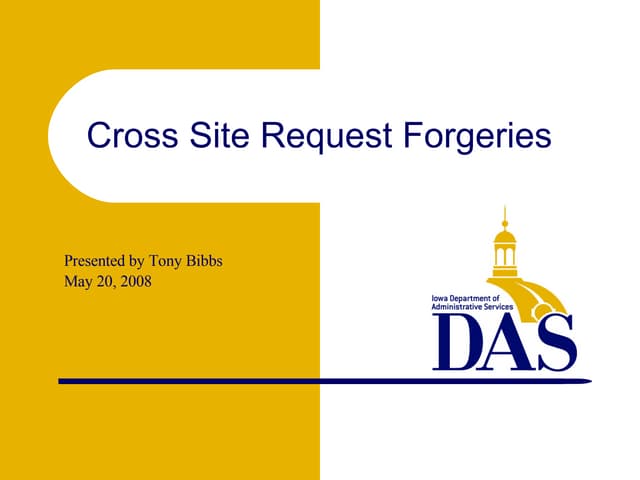 Cross Site Request Forgery