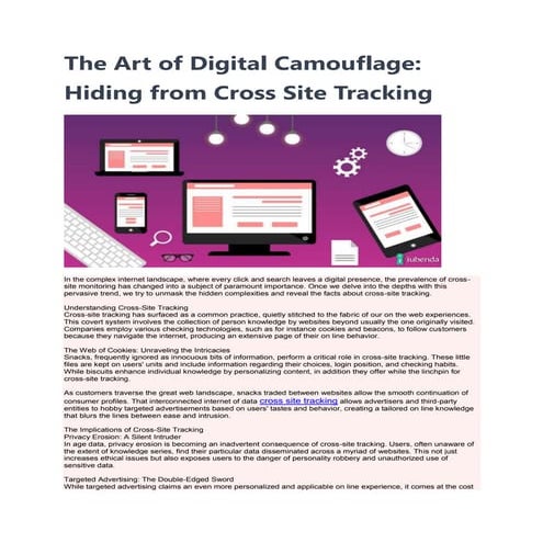 Web Tracking in cyber security and network security | PPTX