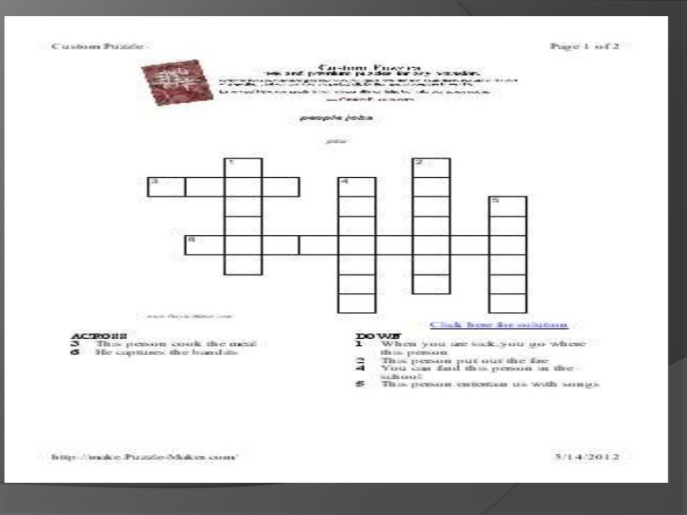 crossword puzzle