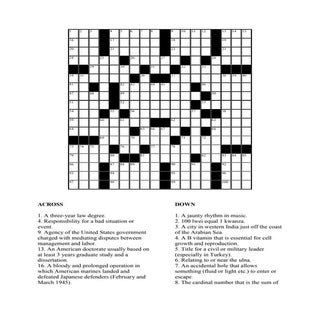 Crossword Puzzle 18x18