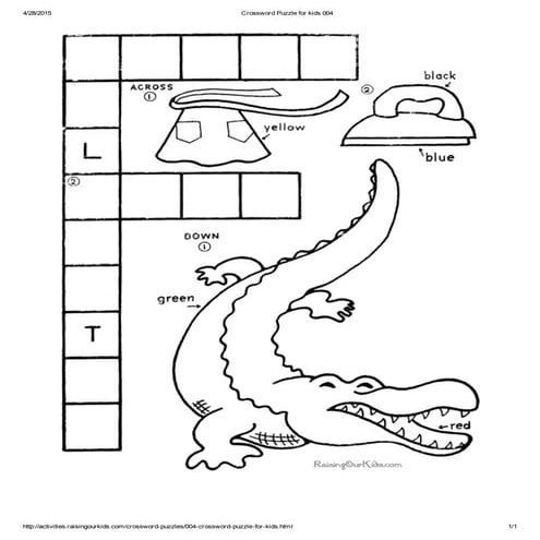 Crossword puzzle for kids 004 | PDF