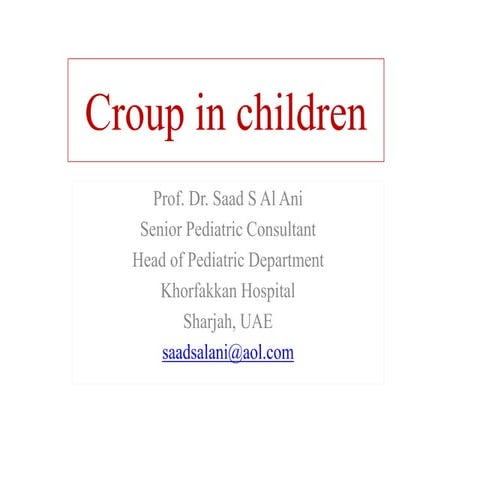Croup in children