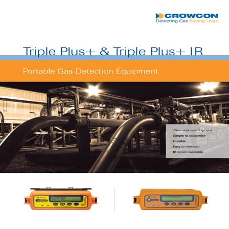 Crowcon Triple Plus+ Portable Gas Detector - Spec Sheet