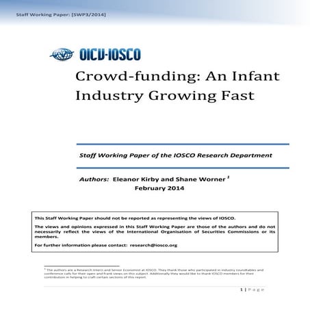 Crowdfunding an infant industry growing fast