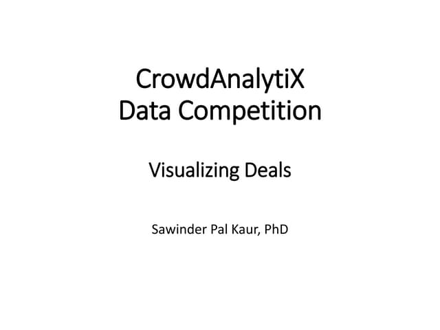 CrowdANALTIX Data Competition Visualizing Deals