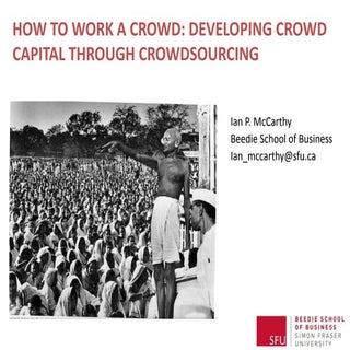 How to work a crowd: Developing cro...