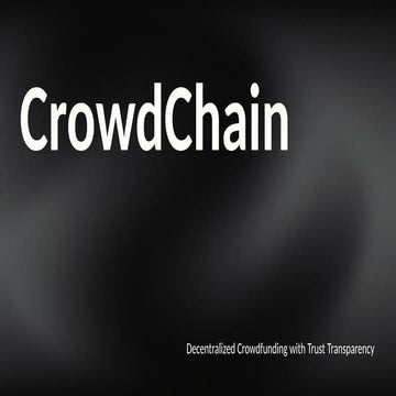 CrowdChain - the future of Shark Tank India