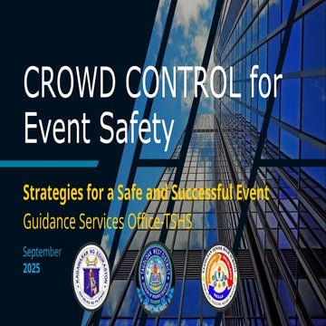 CROWD CONTROL  for event safety for TSHS