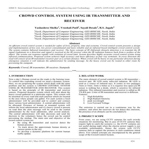 Crowd control system using ir transmitter and receiver