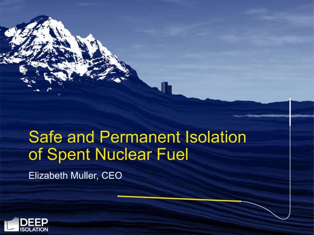Crowdfunder pitch - Deep Isolation