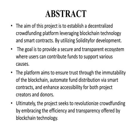crowdfunding using blockchain technlogy.crowdfunding using blockchain technlo...