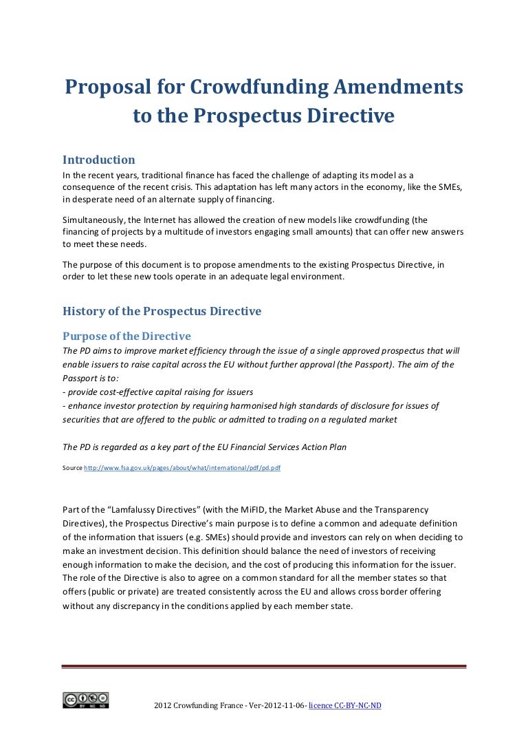 crowdfunding france proposal for crowdfunding amendments powerpoint slideshow template