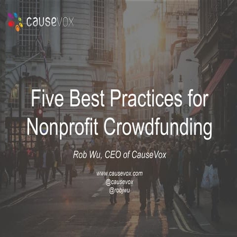 5 Best Practices in Nonprofit Crowdfunding
