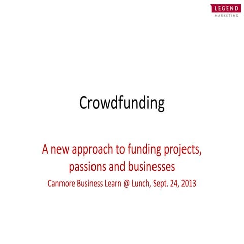 Crowdfunding - An introduction for entrepreneurs