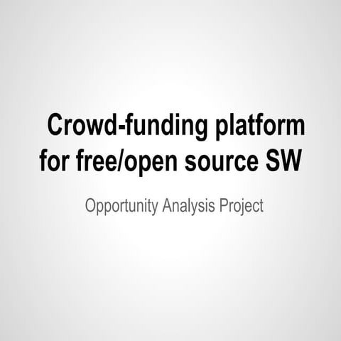 Crowdfunding for freeware OAP