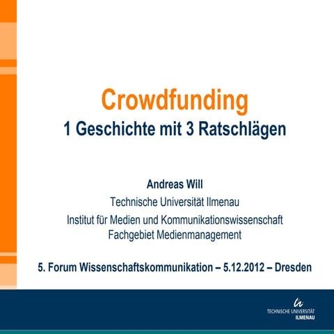 Crowdfunding - Empirische Befunde