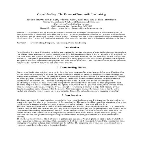 Crowdfunding: The Future of Nonprofit Fundraising