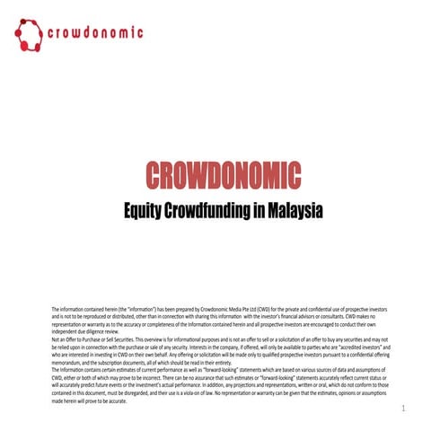 Crowdonomic Equity Crowdfunding in Malaysia
