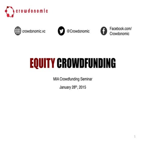 Crowdonomic Malaysian Institute of Accountants Crowdfunding Seminar