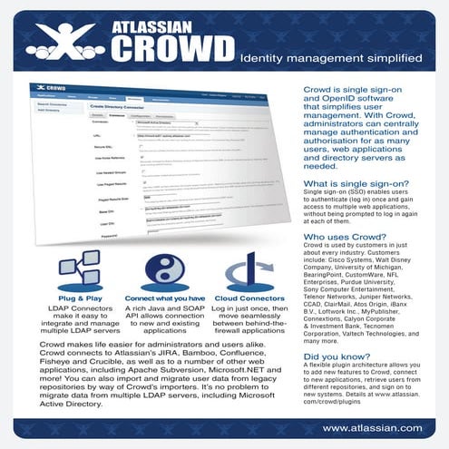Crowd Single sign-on & identity management