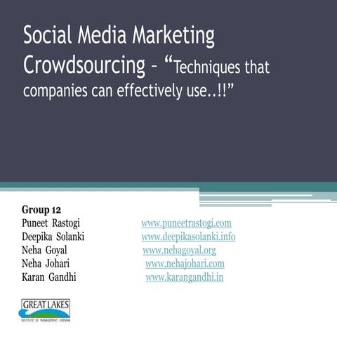 Crowdsourcing