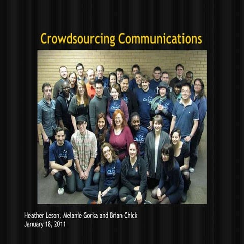 Crowdsourcing Communications