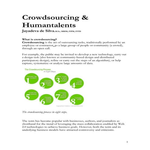 Crowdsourcing & Humantalents