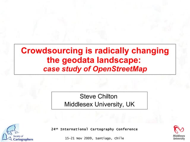 Crowdsourcing is radically changing the geodata landscape