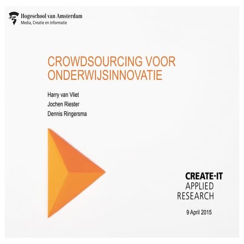 Crowdsourcing & Onderwijsinnovatie