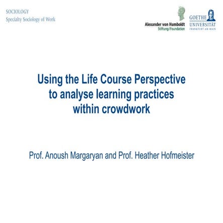 Crowdwork and the Life Course