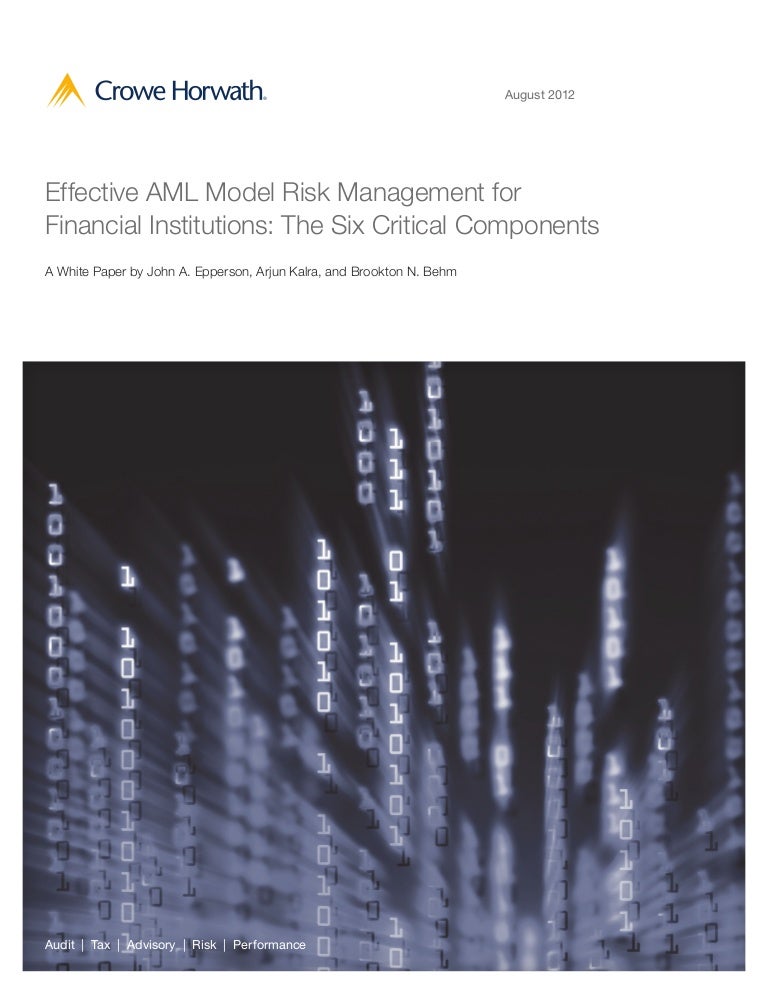 Crowe Aml Model Risk Management Whitepaper