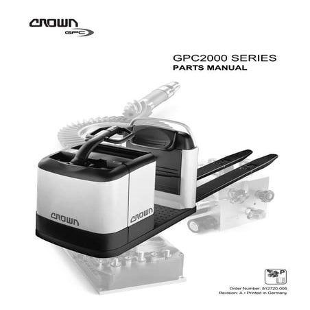Crown lp3020 lift truck parts catalogue manual | PDF