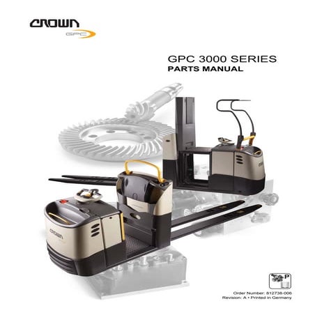 Crown rt3010 series pallet truck parts catalogue manual | PDF