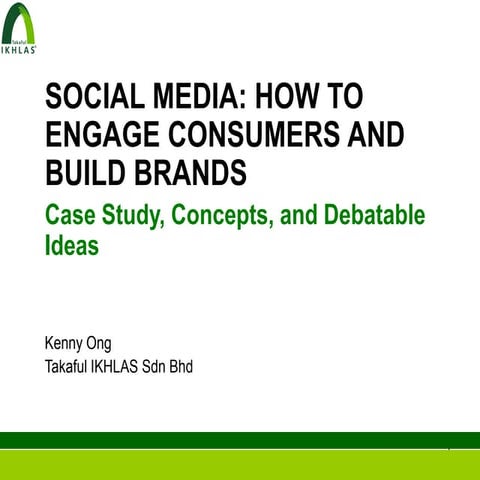Social Media: How to Engage Consumers and Build Brands 