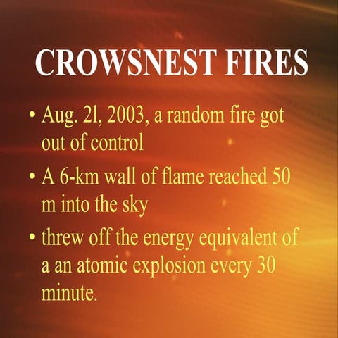 Crowsnest Fire Ed 3508