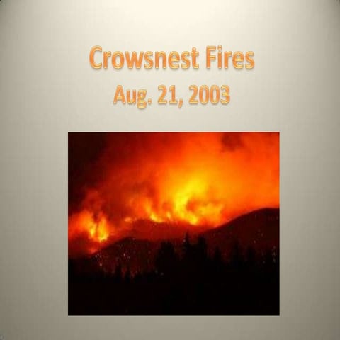 Crowsnest Fire Powerpoint